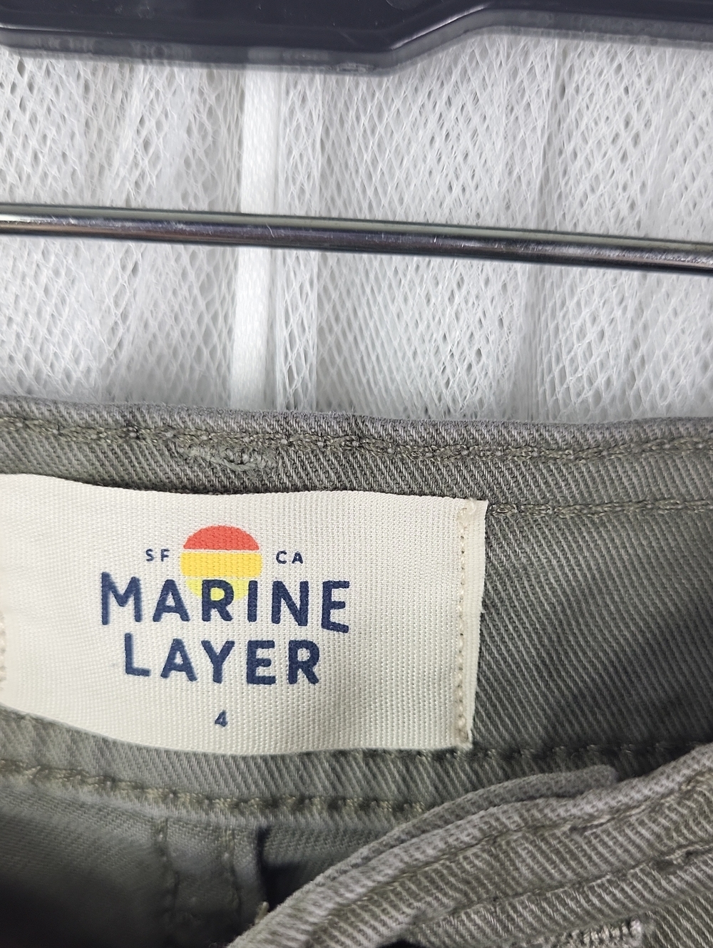 Marine Layer Bridget Olive Green Wide-Leg crop pants. Size 4 - Picture 4 of 5